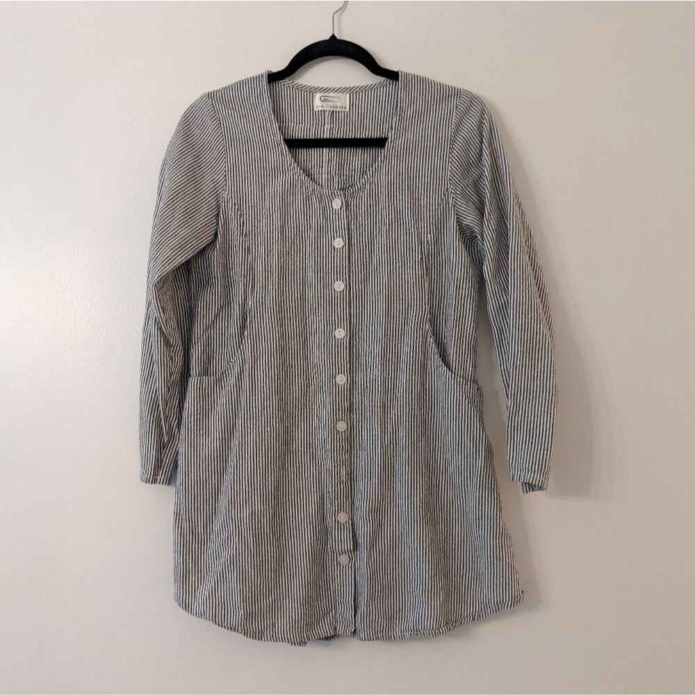 Sue Handman Fabric Collage Art Tunic Size Small